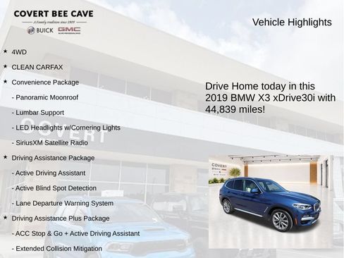 Used 2019 BMW X3 xDrive30i w/ Executive Package AWD/4WD image 6
