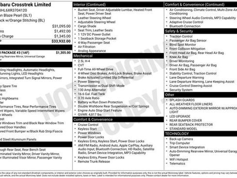 Certified 2024 Subaru Crosstrek 2.5i Limited w/ Popular Package #3 AWD/4WD image 28