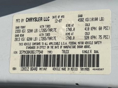 Used 2008 Dodge Ram 3500 Truck SLT w/ Trailer Tow Group AWD/4WD image 23