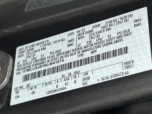 Used 2022 Ford Escape Titanium w/ Class II Trailer Tow Package AWD/4WD image 36