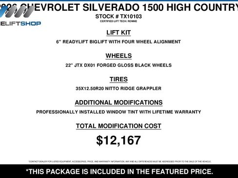 Used 2026 Chevrolet Silverado 1500 High Country w/ Midnight Edition AWD/4WD image 2