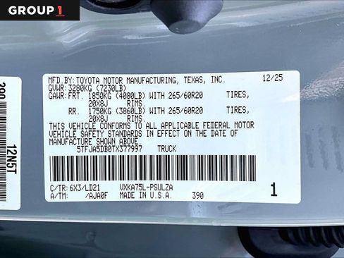 Certified 2026 Toyota Tundra Limited AWD/4WD image 37