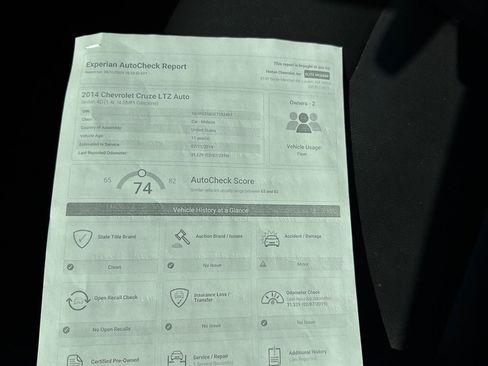 Used 2014 Chevrolet Cruze LTZ w/ Sun, Sound and Sport Package image 16