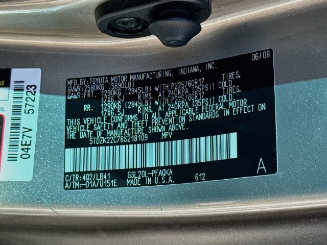 Used 2008 Toyota Sienna XLE w/ Towing Prep Pkg FWD image 45