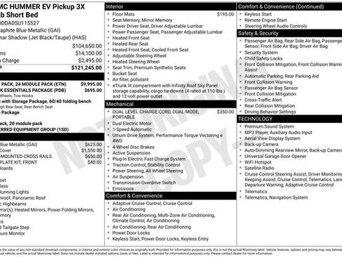 Used 2025 GMC Hummer EV 3X w/ Battery Pack, 24 Module Pack AWD/4WD image 4