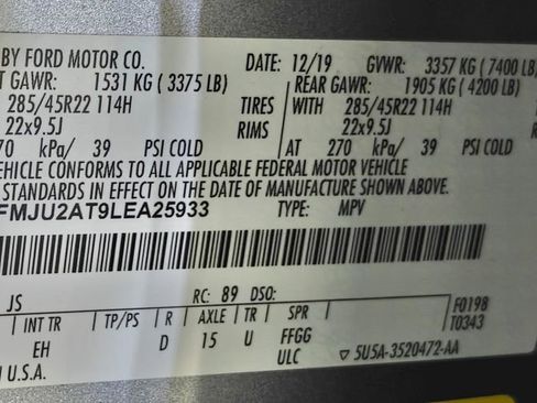 Used 2020 Ford Expedition Limited w/ Equipment Group 302A image 70