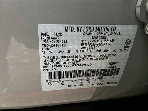 New 2026 Ford Explorer Tremor w/ Tremor Ultimate Package image 34