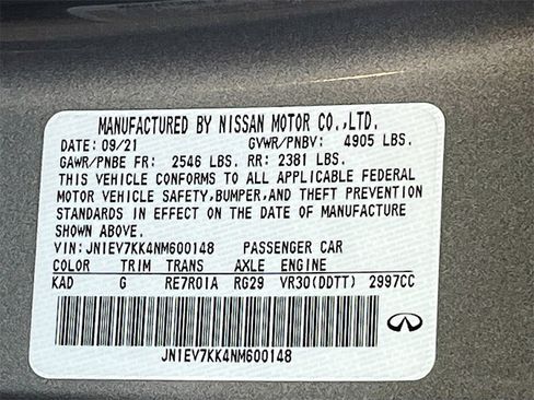 Used 2022 INFINITI Q60 3.0t Luxe w/ Cargo Package image 31