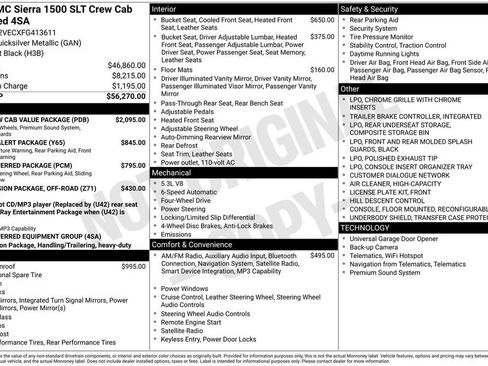 Used 2015 GMC Sierra 1500 SLT w/ SLT Crew Cab Value Package AWD/4WD image 42