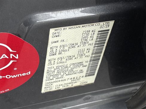 Certified 2019 Nissan Frontier SV image 47