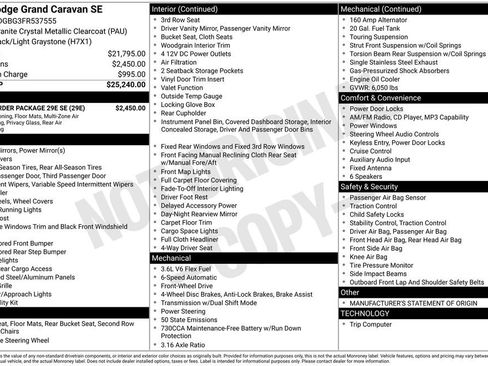 Used 2015 Dodge Grand Caravan SE w/ Quick Order Package 29E SE FWD image 27