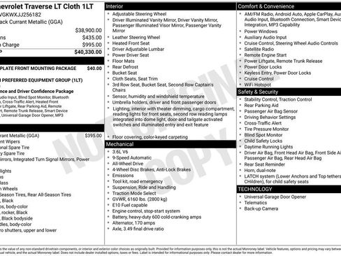 Used 2018 Chevrolet Traverse LT image 10