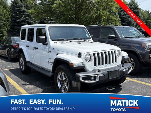Used 2019 Jeep Wrangler Unlimited Sahara w/ Uconnect 4C Nav & Sound Group AWD/4WD image 1