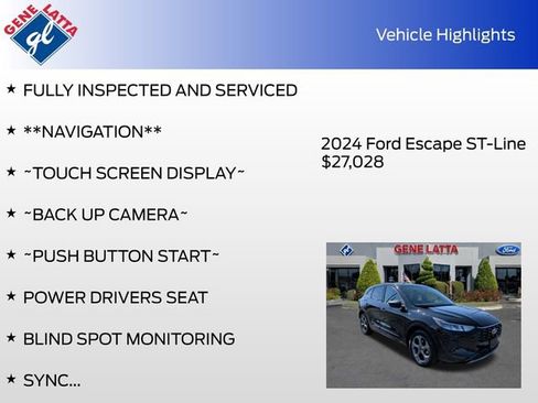 Certified 2024 Ford Escape ST-Line w/ Tech Pack #1 image 32