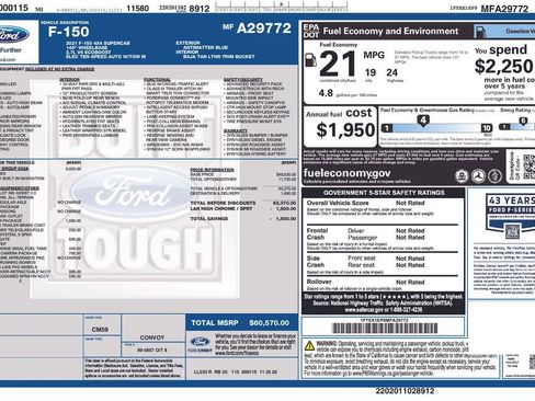 Used 2021 Ford F150 Lariat w/ Equipment Group 502A High image 7