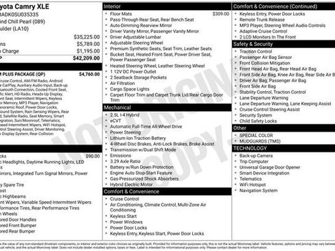 Used 2025 Toyota Camry XLE w/ Premium Plus Package image 10