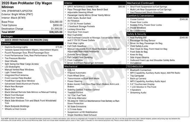 Used 2020 RAM ProMaster City Wagon FWD image 10