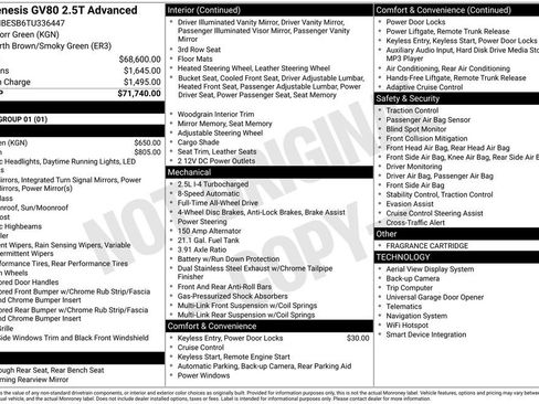 New 2026 Genesis GV80 2.5T Advanced image 3