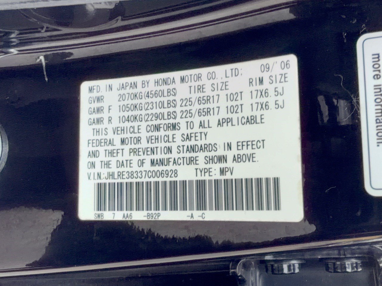 Used 2007 Honda CR-V LX image 31