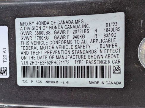 Certified 2023 Honda Civic Sport image 32