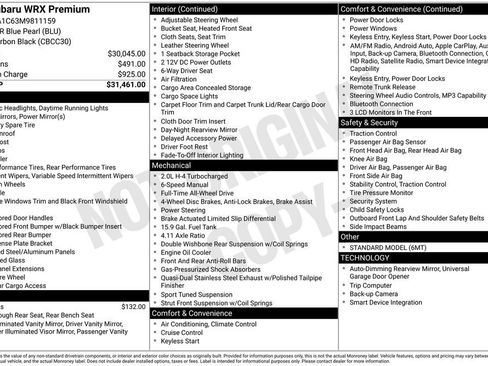 Used 2021 Subaru WRX Premium image 28
