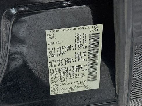 Used 2018 Nissan Frontier PRO-4X w/ Pro-4x Luxury Package image 35