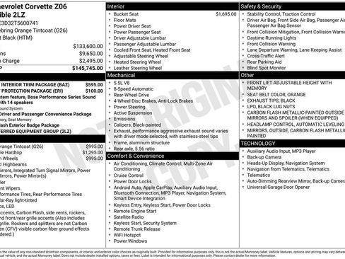 New 2026 Chevrolet Corvette Z06 w/ Stealth Interior Trim Package image 9