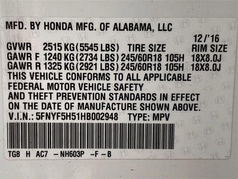 Used 2017 Honda Pilot EX-L image 33