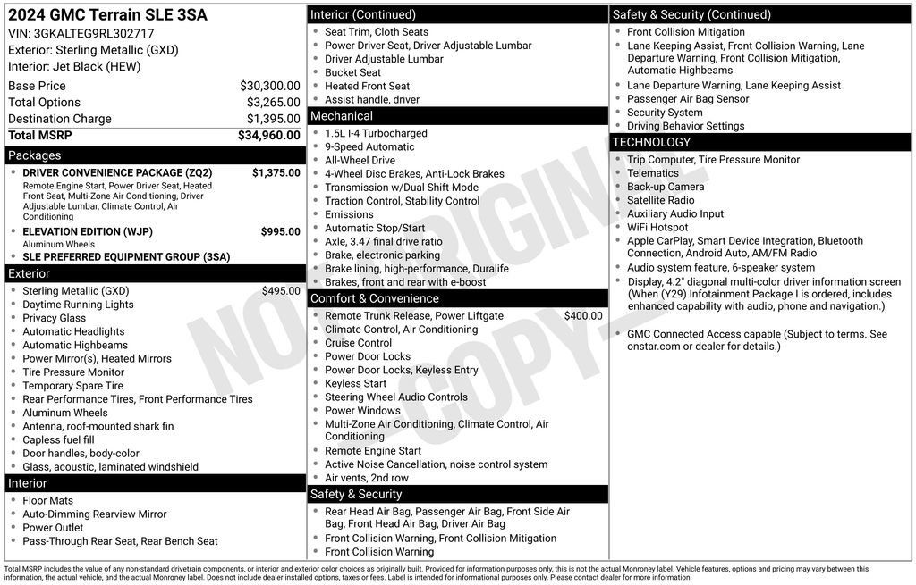 Used 2024 GMC Terrain SLE w/ Driver Convenience Package AWD/4WD image 25