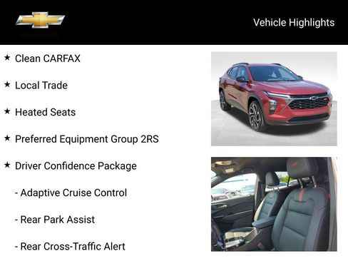 Certified 2024 Chevrolet Trax RS w/ Driver Confidence Package FWD image 18