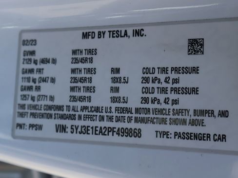 Used 2023 Tesla Model 3 Standard Range image 56