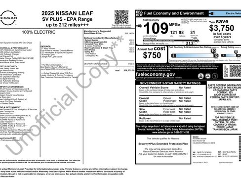 Used 2025 Nissan Leaf SV Plus image 50