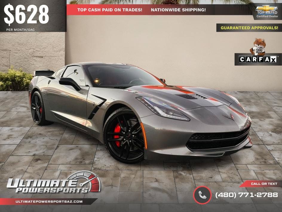 Used 2016 Chevrolet Corvette Stingray Coupe w/ Carbon Flash Badge Package RWD image 1