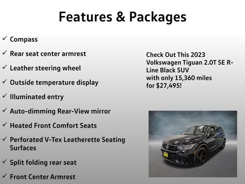 Used 2023 Volkswagen Tiguan SE R-Line AWD/4WD image 21