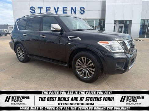 Used 2019 Nissan Armada Platinum w/ Captain's Chairs Package AWD/4WD image 3