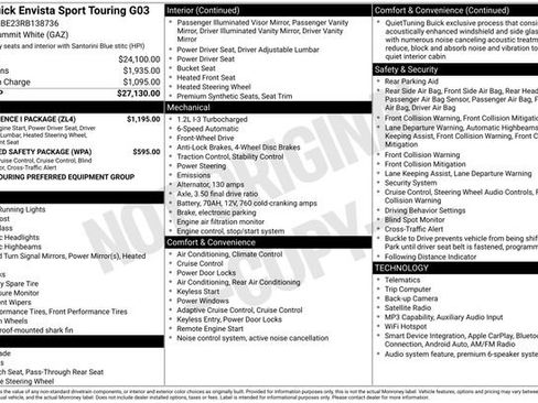 Used 2024 Buick Envista Sport Touring w/ Convenience I Package FWD image 6