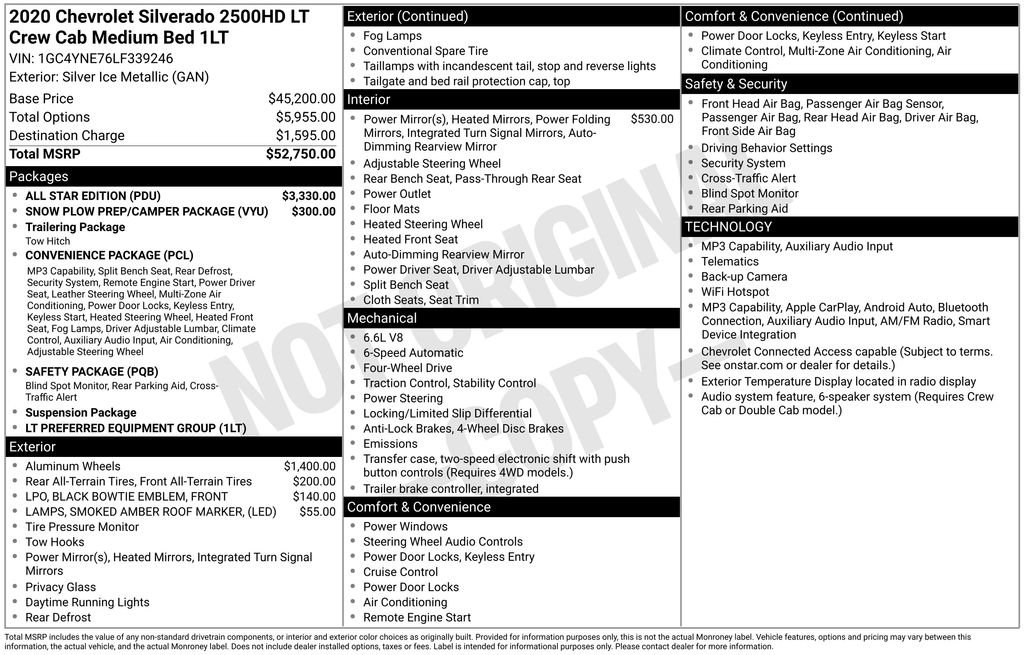 Used 2020 Chevrolet Silverado 2500 LT w/ All Star Edition AWD/4WD image 2