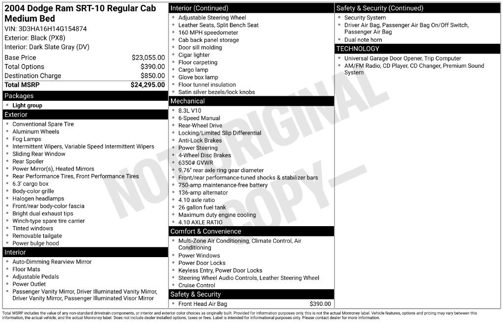 Used 2004 Dodge Ram 1500 Truck 2WD Regular Cab image 3
