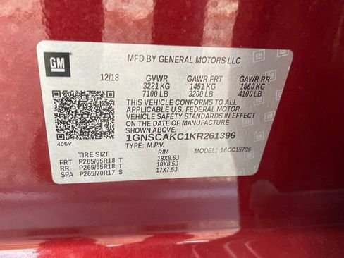 Used 2019 Chevrolet Tahoe LS w/ Enhanced Driver Alert Package RWD image 19