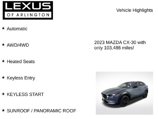 Used 2023 MAZDA CX-30 AWD 2.5 S w/ Preferred Package image 7