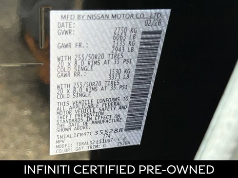 Certified 2026 INFINITI QX60 Luxe w/ Cargo Package FWD image 28