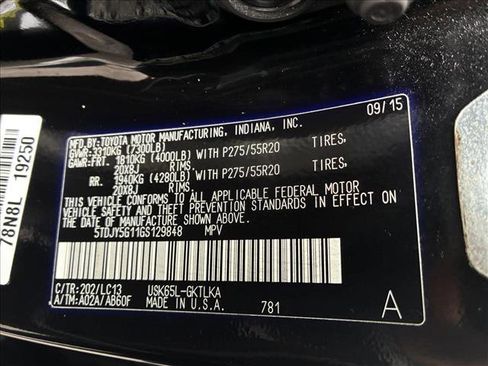 Used 2016 Toyota Sequoia Limited image 15