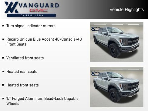 Used 2023 Ford F150 Raptor w/ Blue Interior Package image 12