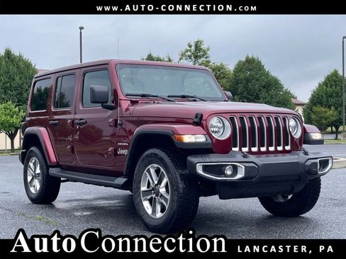 Used 2021 Jeep Wrangler Unlimited Sahara w/ Uconnect 4C Nav & Sound Group AWD/4WD image 1