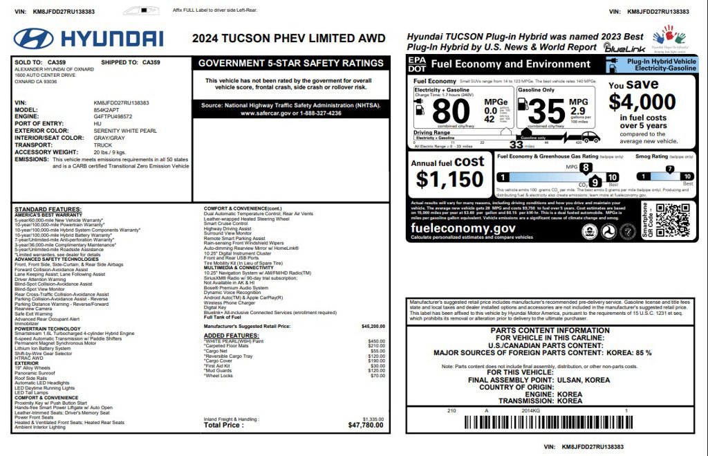 Used 2024 Hyundai Tucson Limited AWD/4WD image 4