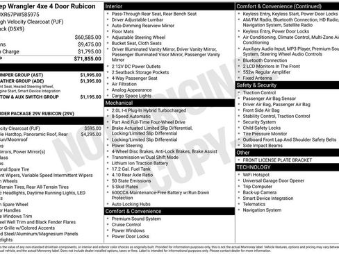 Used 2023 Jeep Wrangler Unlimited Rubicon 4xe w/ Steel Bumper Group image 4