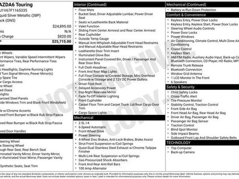 Used 2015 MAZDA MAZDA6 Touring image 13