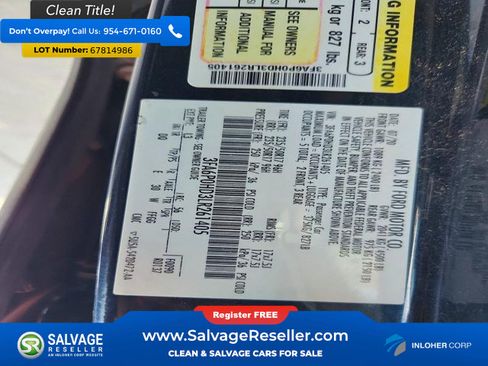 Used 2020 Ford Fusion SE FWD image 16