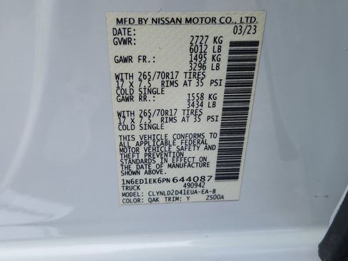 Used 2023 Nissan Frontier PRO-4X w/ Pro-4X Premium Package AWD/4WD image 17
