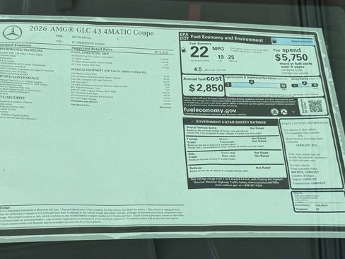 New 2026 Mercedes-Benz GLC 43 AMG 4MATIC Coupe image 31
